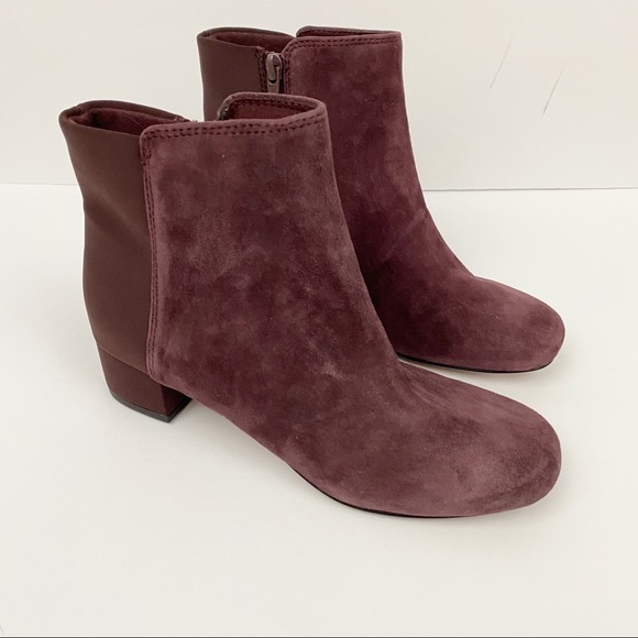 clarks burgundy ankle boots